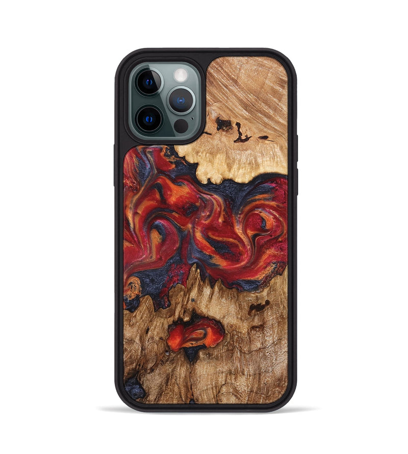 iPhone 12 Pro Wood Phone Case - Silas (Red, 827372)