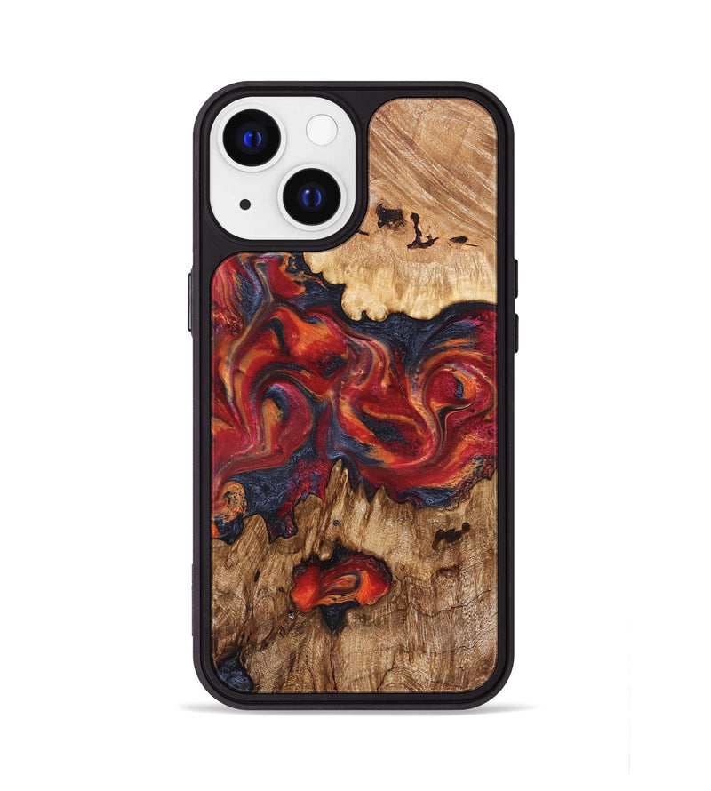 iPhone 13 Wood Phone Case - Silas (Red, 827372)
