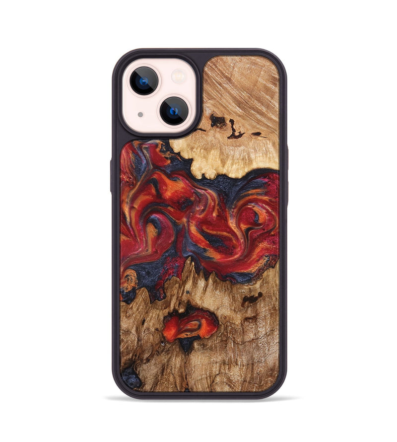 iPhone 14 Wood Phone Case - Silas (Red, 827372)