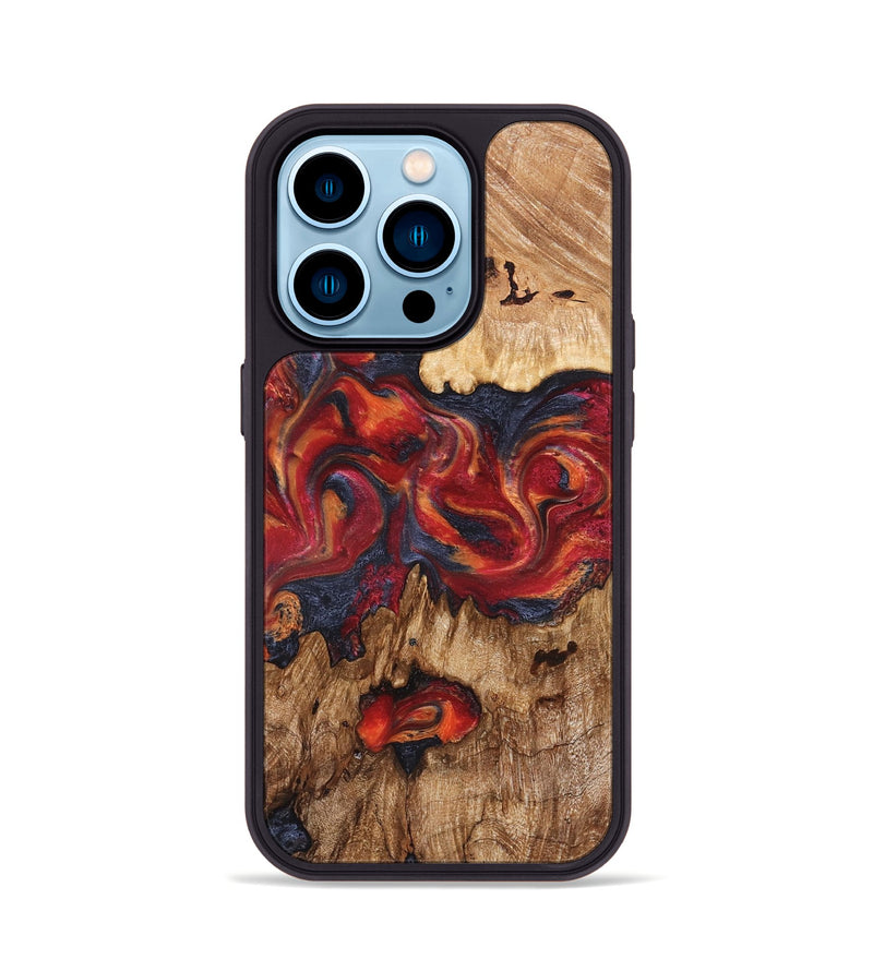iPhone 14 Pro Wood Phone Case - Silas (Red, 827372)
