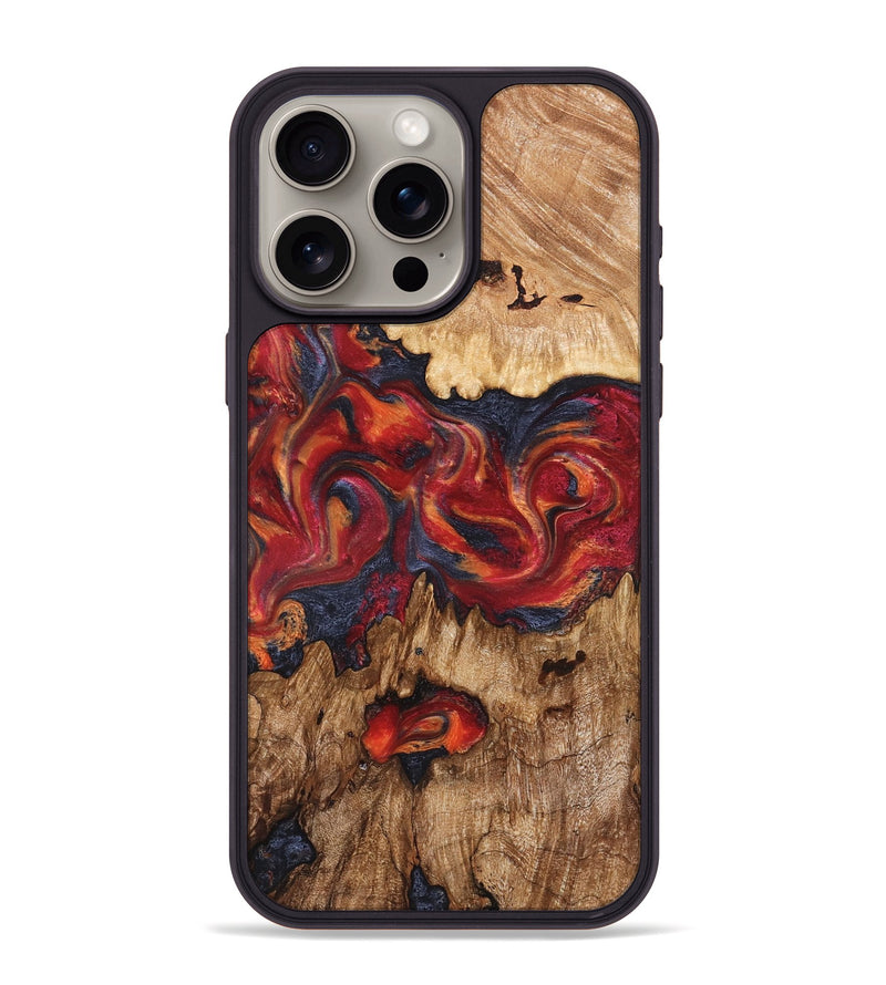 iPhone 15 Pro Max Wood Phone Case - Silas (Red, 827372)