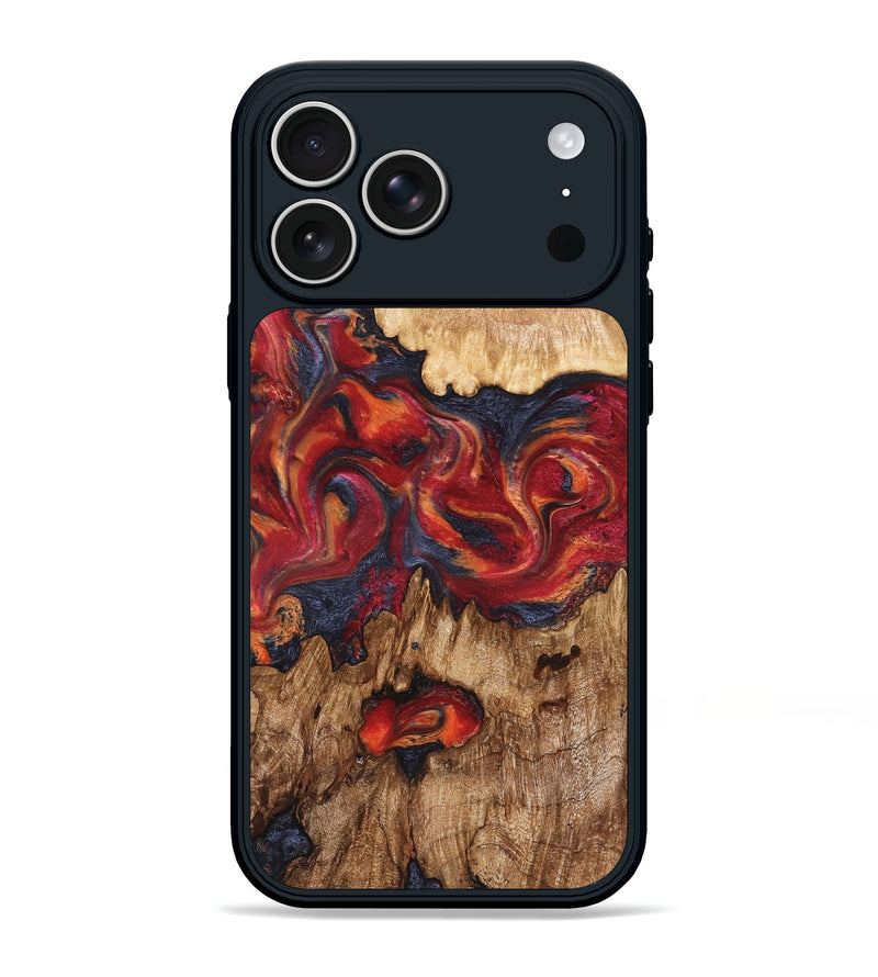 iPhone 17 Pro Max Wood Phone Case - Silas (Red, 827372)