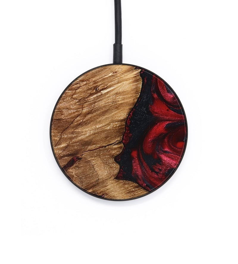 Circle Wood Wireless Charger - Nelle (Red, 827373)