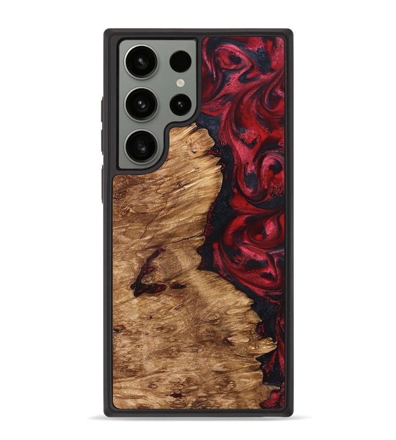 Galaxy S23 Ultra Wood Phone Case - Nelle (Red, 827373)