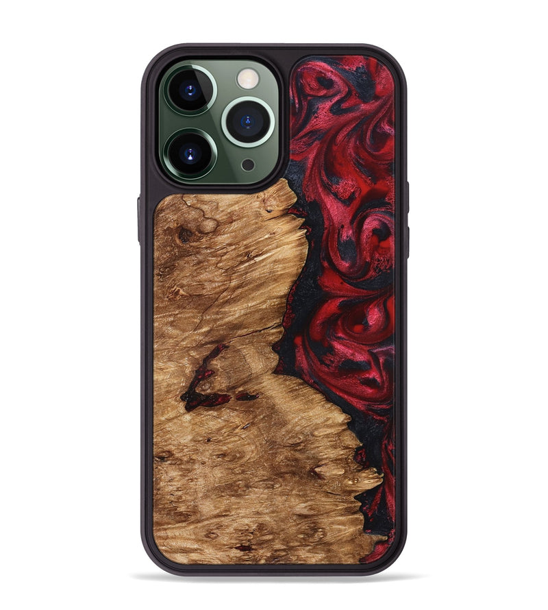 iPhone 13 Pro Max Wood Phone Case - Nelle (Red, 827373)