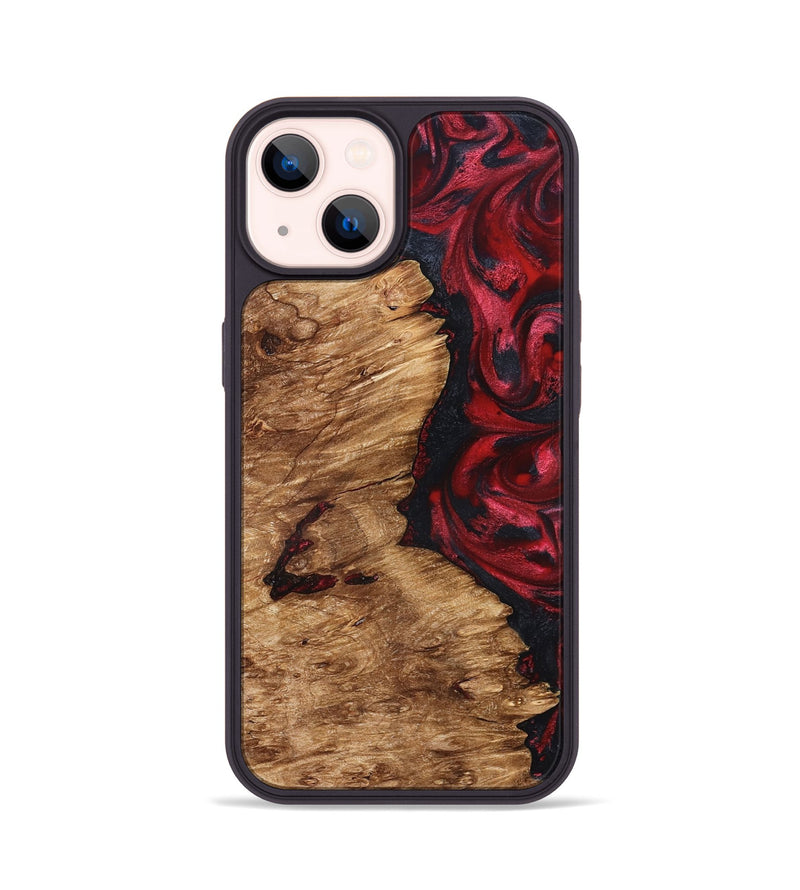 iPhone 14 Wood Phone Case - Nelle (Red, 827373)