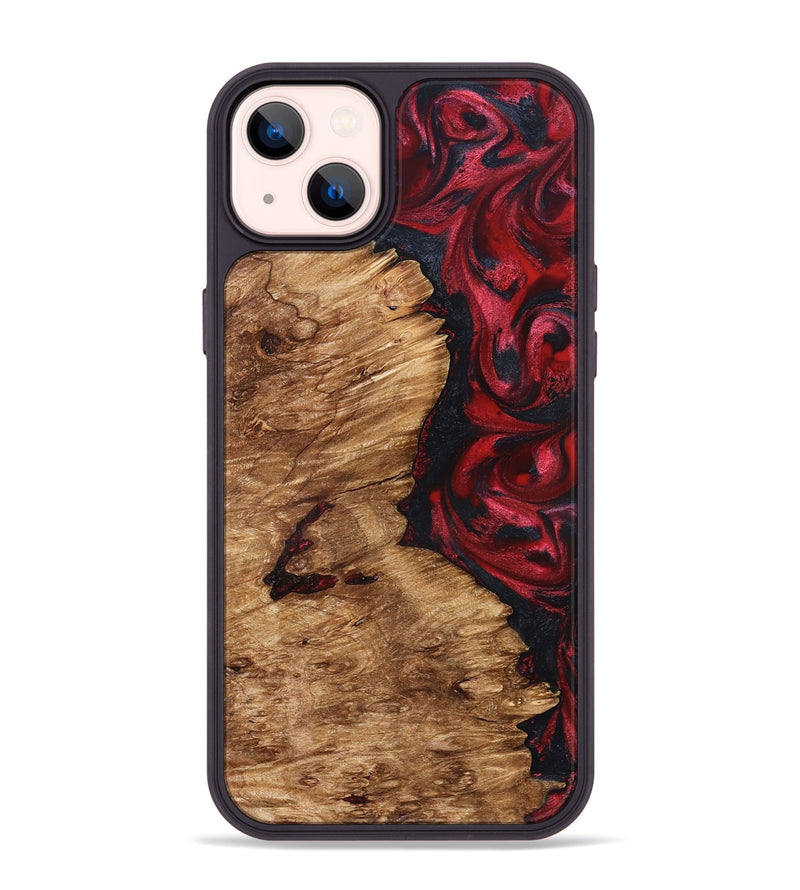 iPhone 14 Plus Wood Phone Case - Nelle (Red, 827373)
