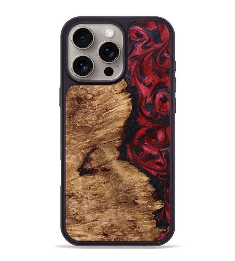 iPhone 16 Pro Max Wood Phone Case - Nelle (Red, 827373)