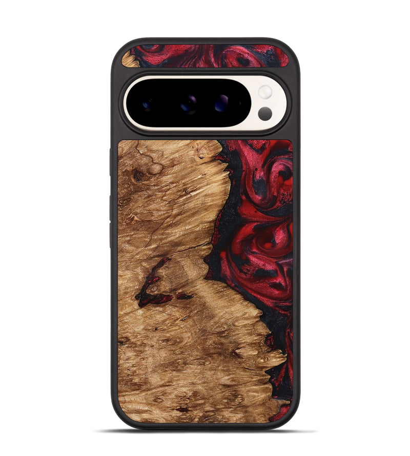 Pixel 9 Pro Wood Phone Case - Nelle (Red, 827373)