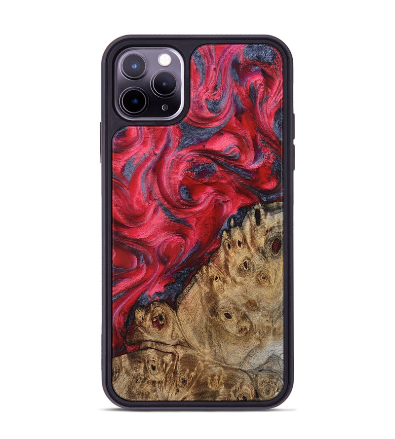 iPhone 11 Pro Max Wood Phone Case - Regan (Red, 827374)