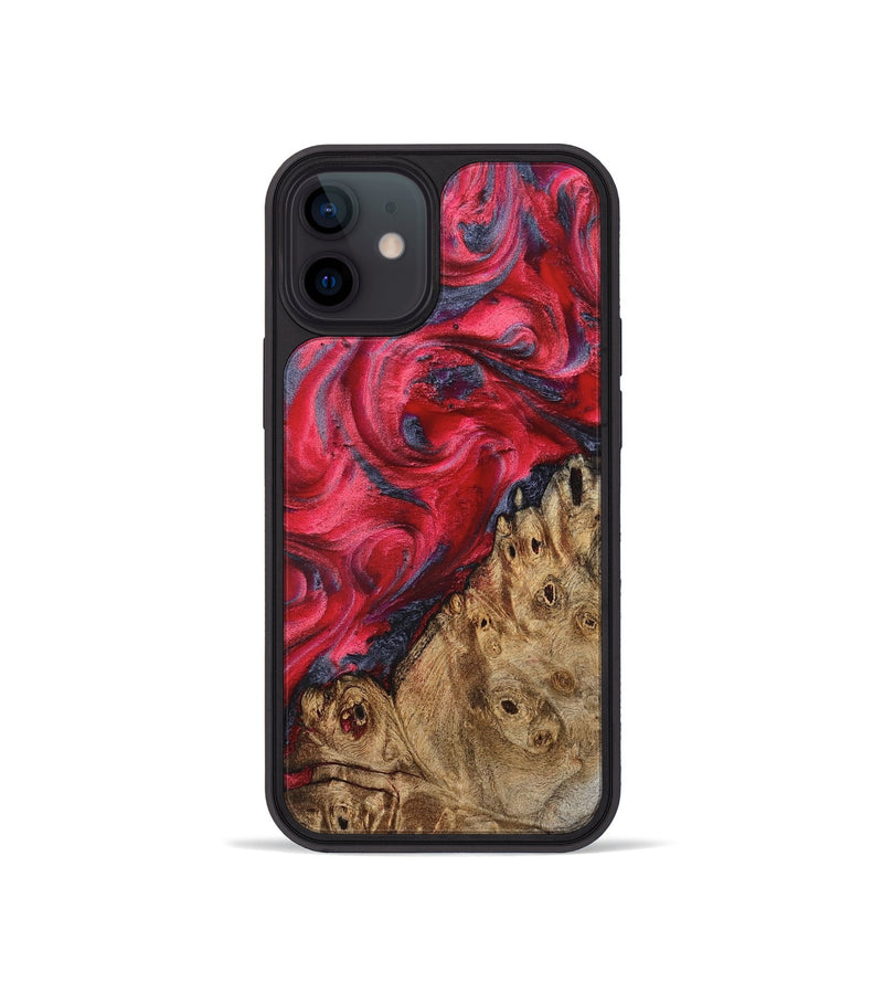 iPhone 12 mini Wood Phone Case - Regan (Red, 827374)