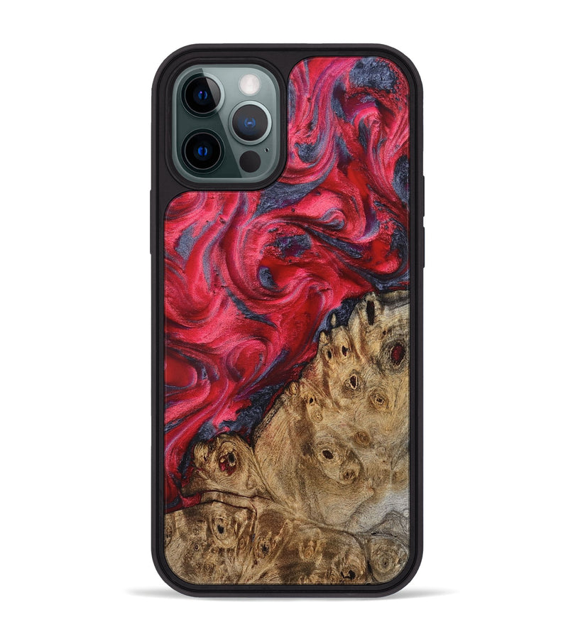 iPhone 12 Pro Max Wood Phone Case - Regan (Red, 827374)
