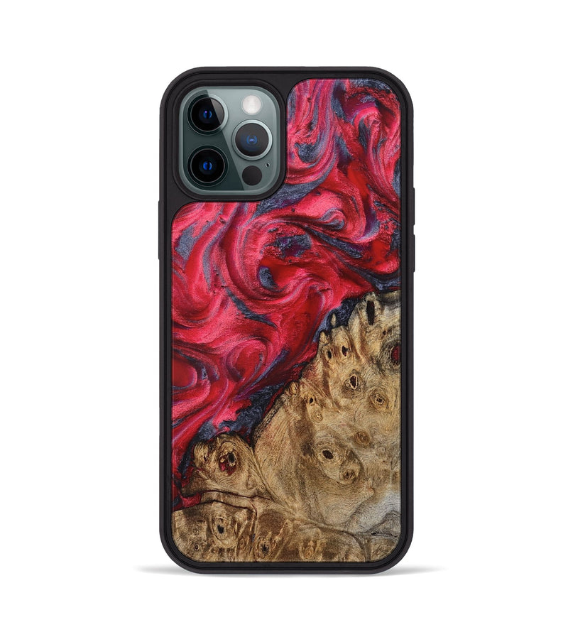 iPhone 12 Pro Wood Phone Case - Regan (Red, 827374)