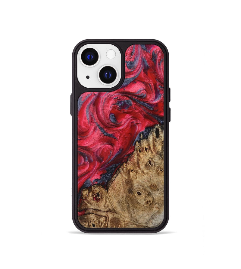iPhone 13 mini Wood Phone Case - Regan (Red, 827374)