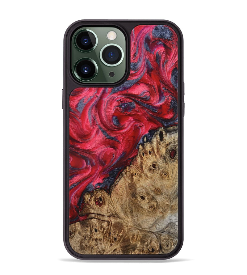 iPhone 13 Pro Max Wood Phone Case - Regan (Red, 827374)
