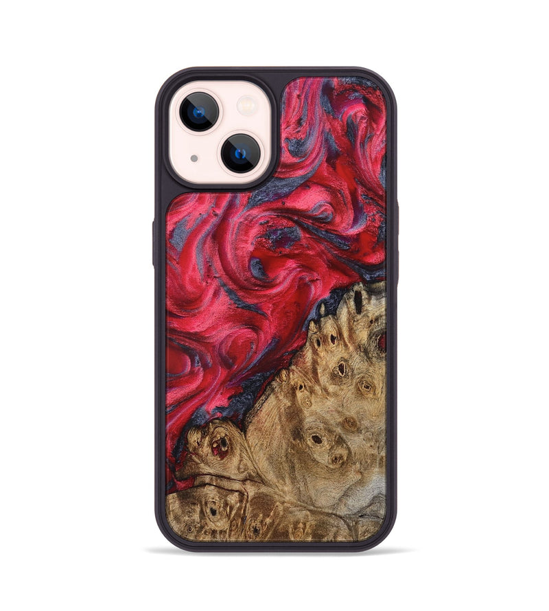 iPhone 14 Wood Phone Case - Regan (Red, 827374)