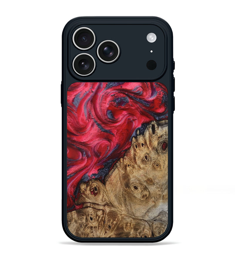 iPhone 17 Pro Max Wood Phone Case - Regan (Red, 827374)