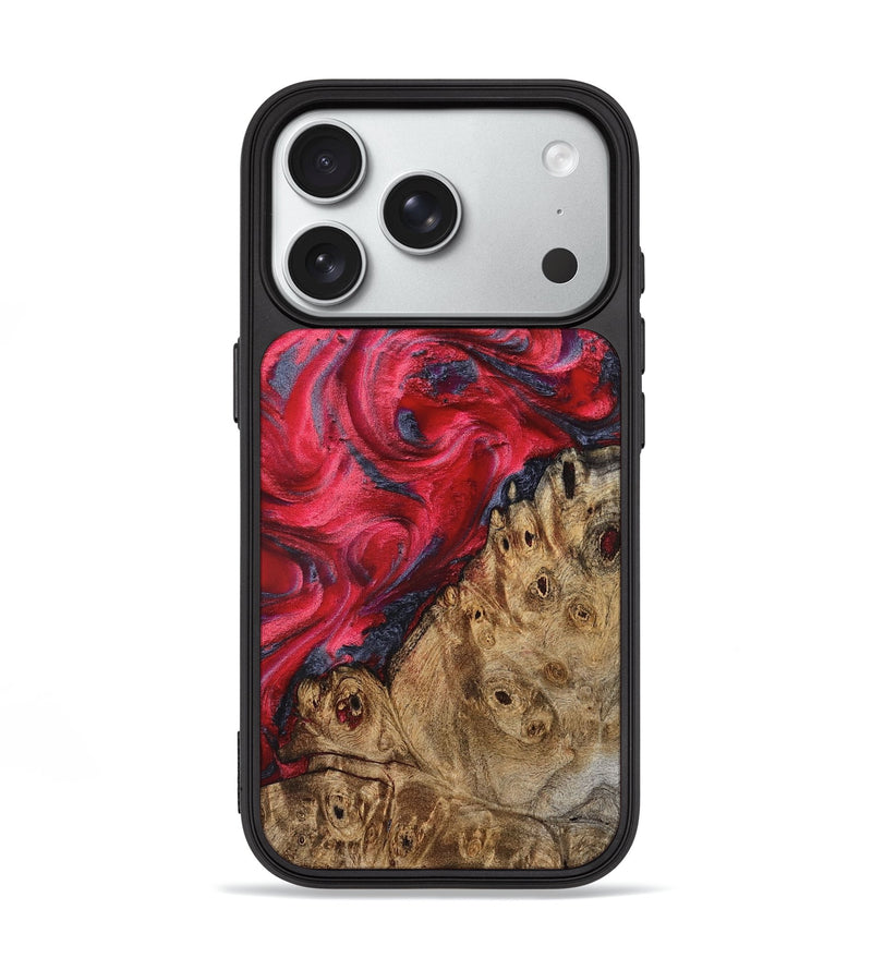 iPhone 18 Pro Wood Phone Case - Regan (Red, 827374)