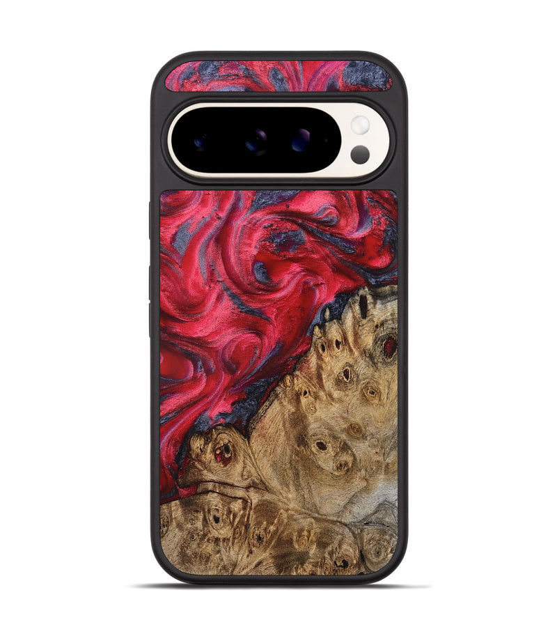 Pixel 9 Wood Phone Case - Regan (Red, 827374)