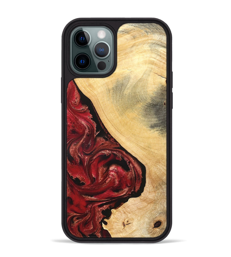 iPhone 12 Pro Max Wood Phone Case - Dirk (Red, 827376)