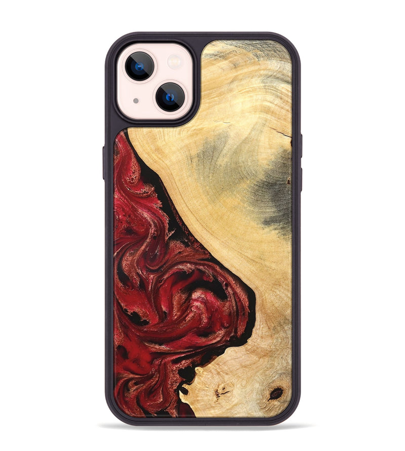 iPhone 14 Plus Wood Phone Case - Dirk (Red, 827376)