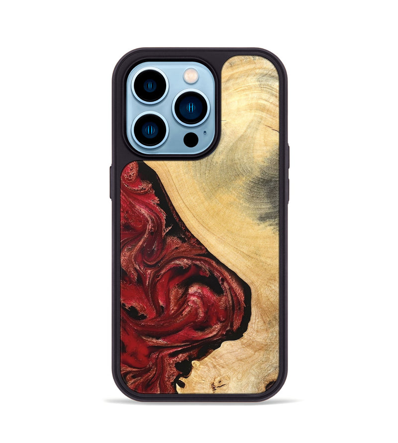 iPhone 14 Pro Wood Phone Case - Dirk (Red, 827376)