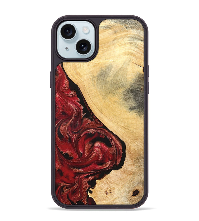 iPhone 15 Plus Wood Phone Case - Dirk (Red, 827376)