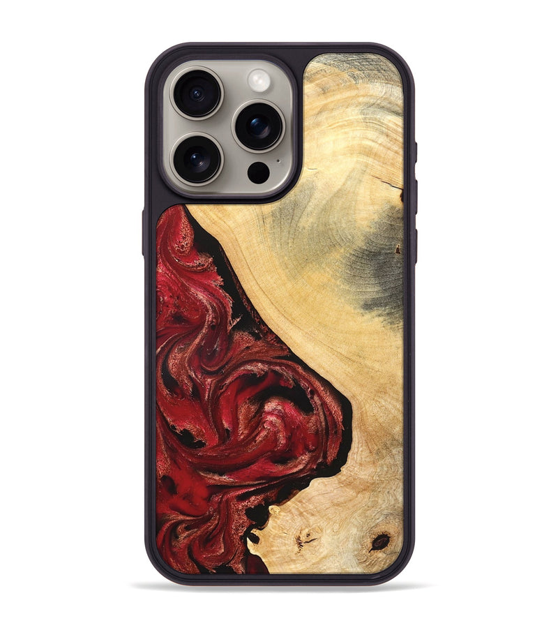 iPhone 15 Pro Max Wood Phone Case - Dirk (Red, 827376)
