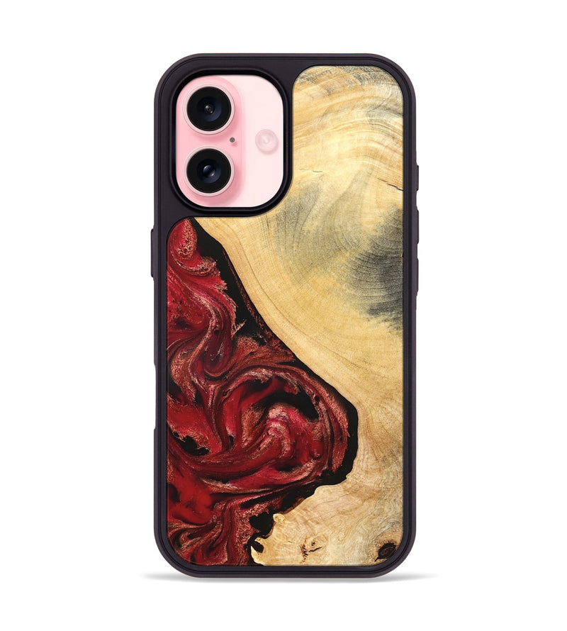 iPhone 16 Wood Phone Case - Dirk (Red, 827376)