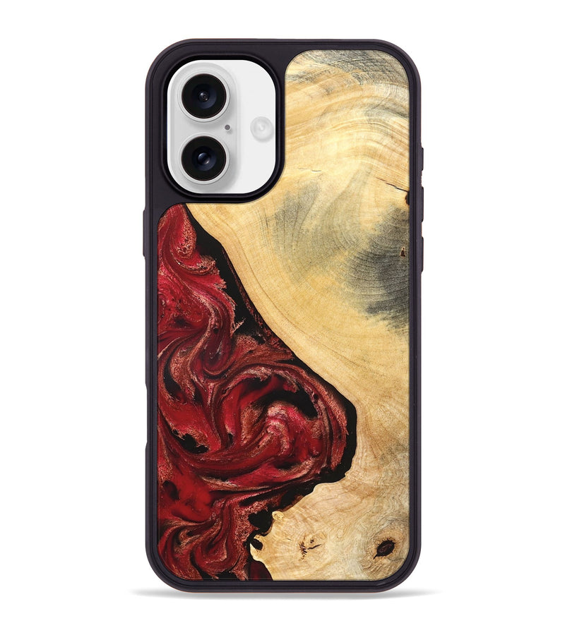 iPhone 16 Plus Wood Phone Case - Dirk (Red, 827376)