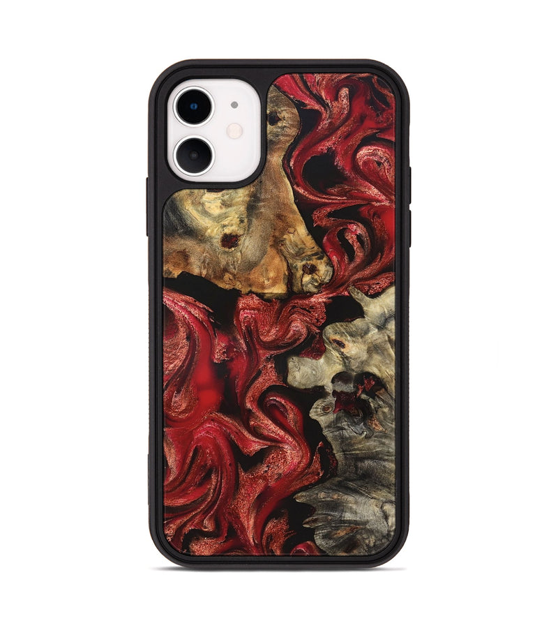 iPhone 11 Wood Phone Case - Darren (Red, 827377)