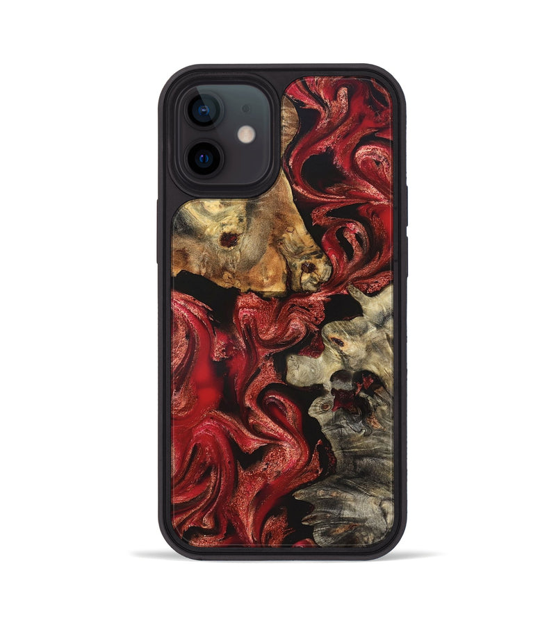 iPhone 12 Wood Phone Case - Darren (Red, 827377)