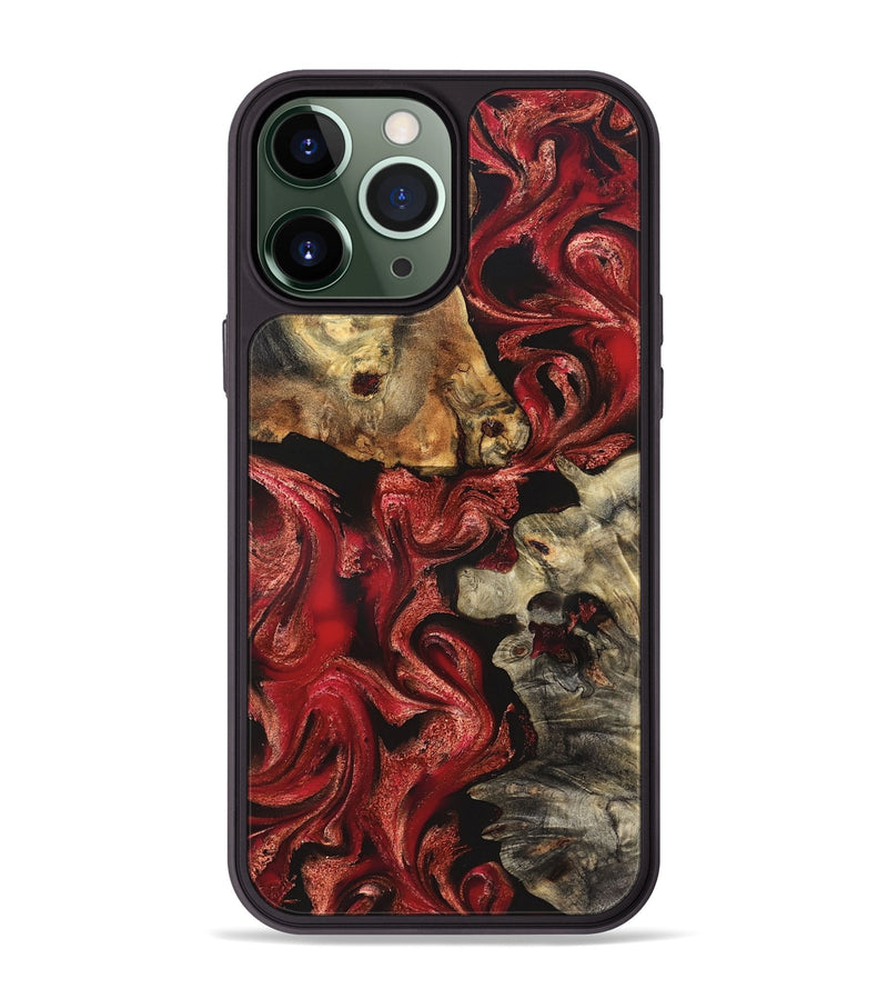 iPhone 13 Pro Max Wood Phone Case - Darren (Red, 827377)