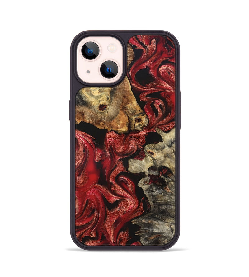 iPhone 14 Wood Phone Case - Darren (Red, 827377)