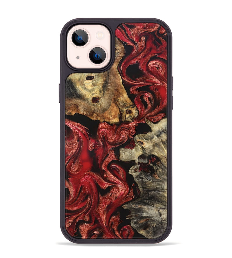 iPhone 14 Plus Wood Phone Case - Darren (Red, 827377)