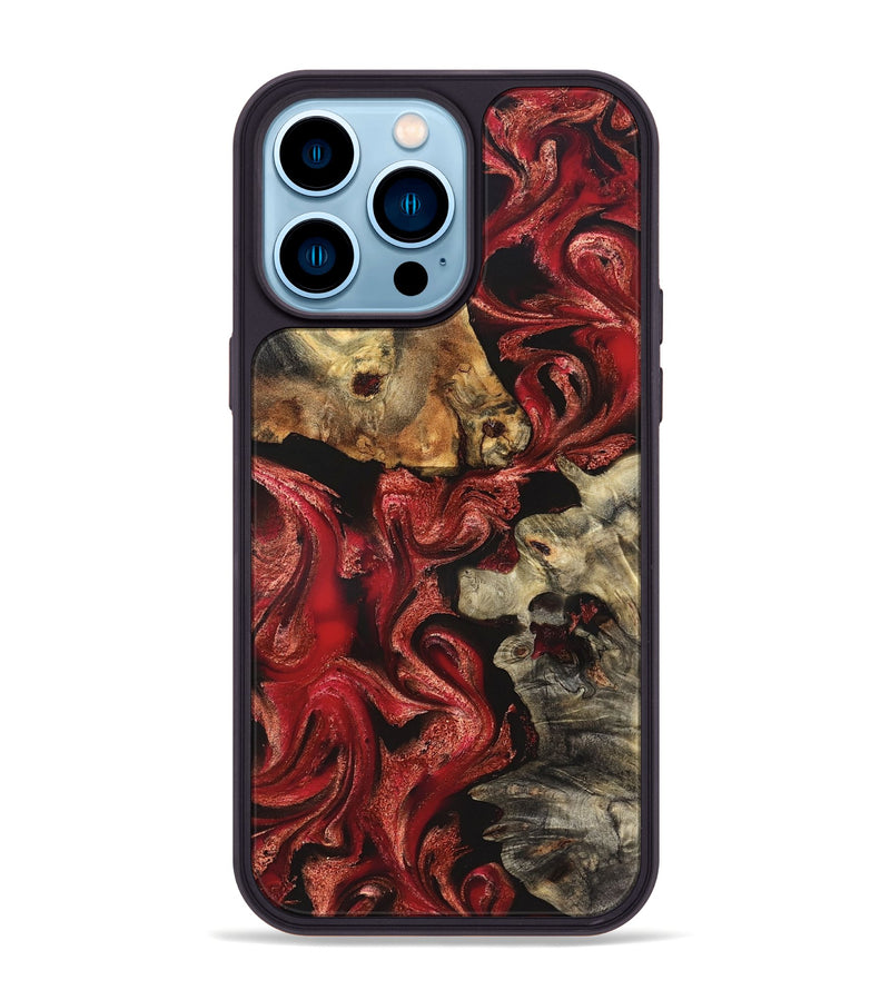 iPhone 14 Pro Max Wood Phone Case - Darren (Red, 827377)