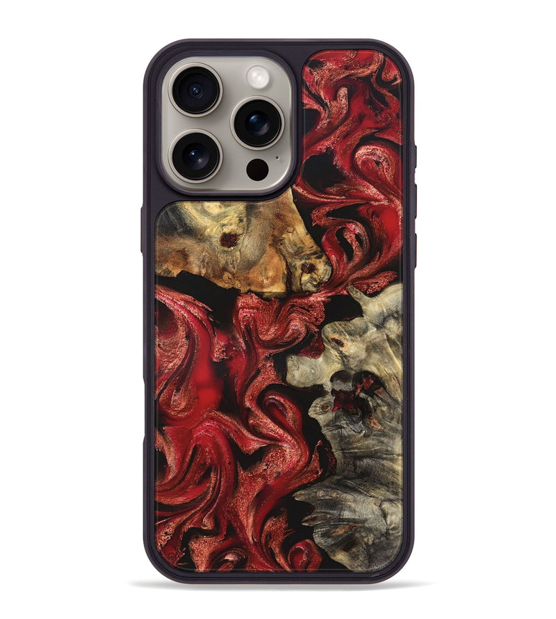 iPhone 16 Pro Max Wood Phone Case - Darren (Red, 827377)