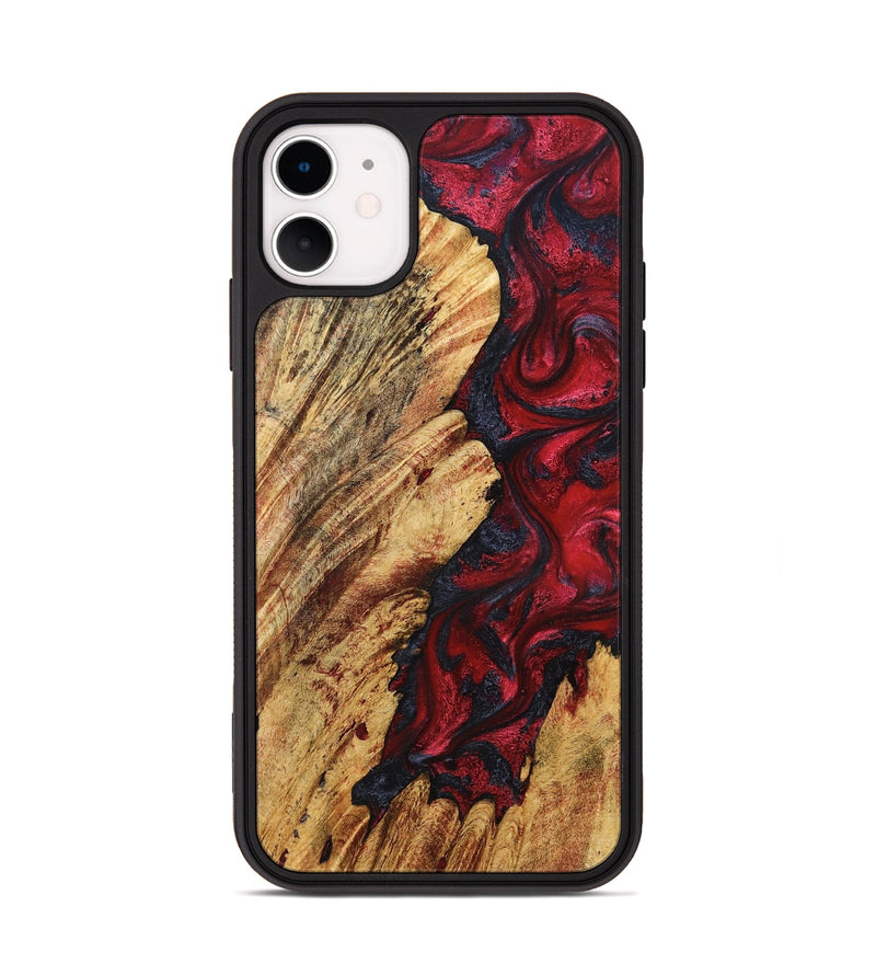 iPhone 11 Wood Phone Case - Colby (Red, 827378)