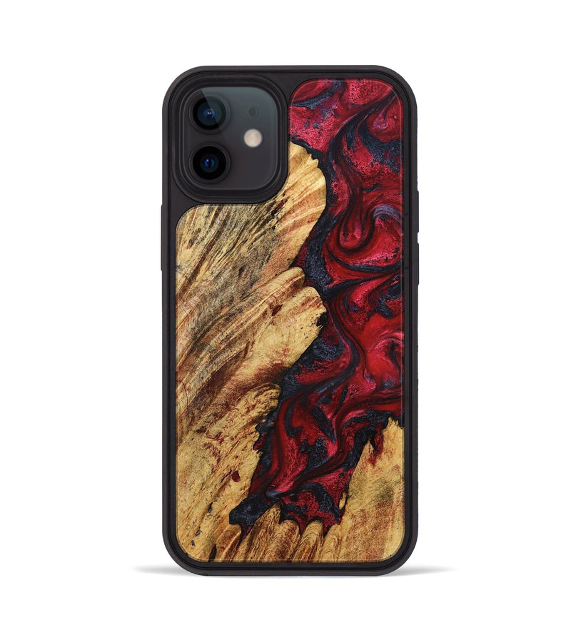 iPhone 12 Wood Phone Case - Colby (Red, 827378)