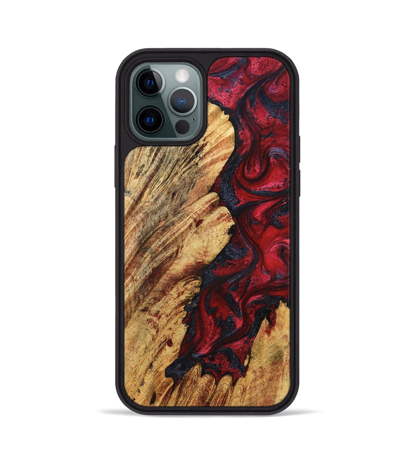 iPhone 12 Pro Wood Phone Case - Colby (Red, 827378)