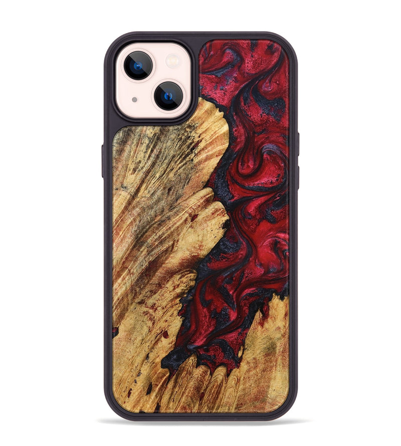 iPhone 14 Plus Wood Phone Case - Colby (Red, 827378)
