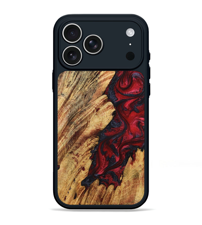 iPhone 17 Pro Max Wood Phone Case - Colby (Red, 827378)