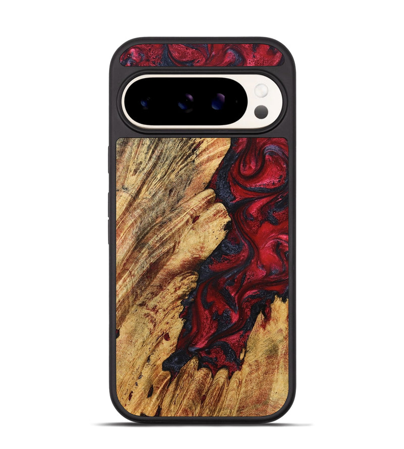 Pixel 9 Pro Wood Phone Case - Colby (Red, 827378)
