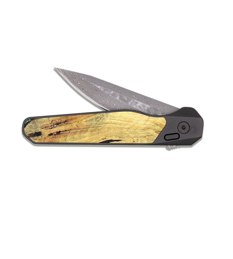 EDC Dark Damascus Wood Pocket Knife - Lucian (Cosmos, 827386)
