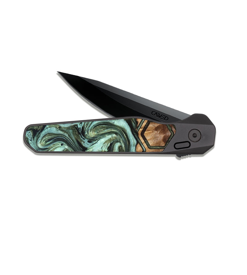 EDC Dark Slate Wood Pocket Knife - Dan (Pattern, 827388)