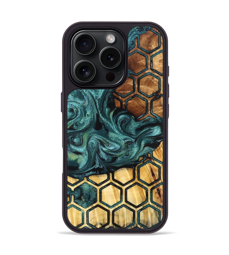 iPhone 16 Pro Wood Phone Case - Marin (Pattern, 827393)