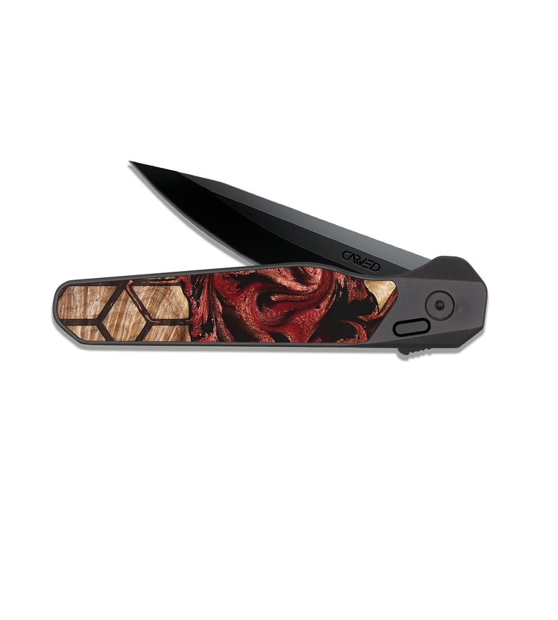 EDC Dark Slate Wood Pocket Knife - Quinten (Pattern, 827394)