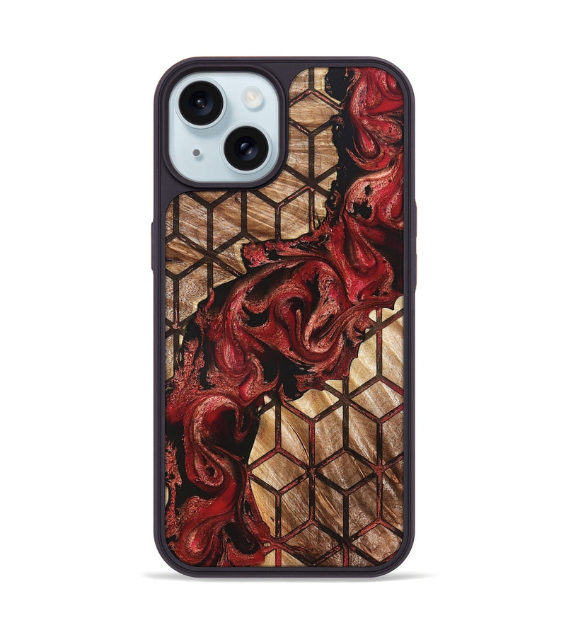 iPhone 15 Wood Phone Case - Quinten (Pattern, 827394)