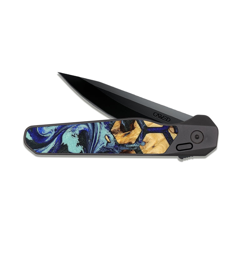EDC Dark Slate Wood Pocket Knife - Leila (Pattern, 827395)