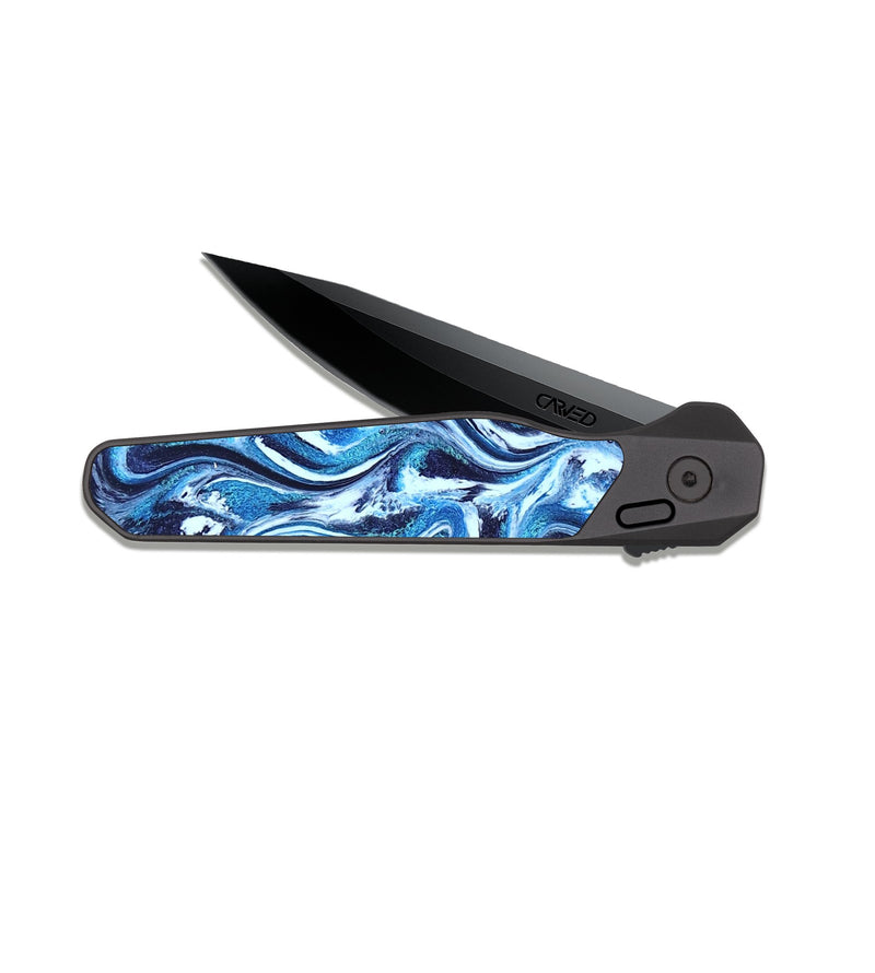 EDC Dark Slate Wood Pocket Knife - Graham (Blue, 827397)